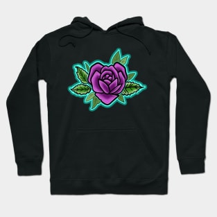 purple heart shaped rose Hoodie